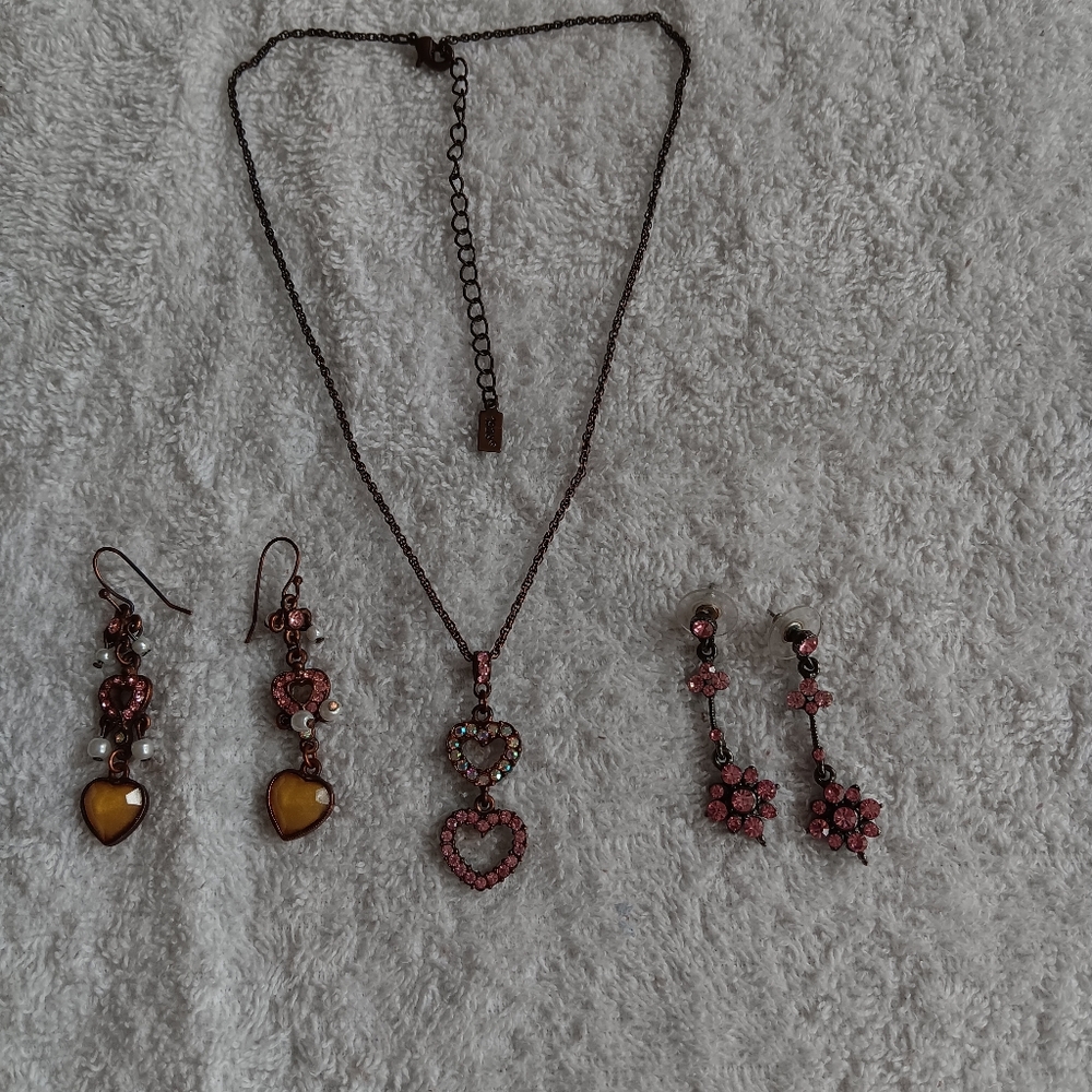 1928 Necklace And Two Pair Of Earrings